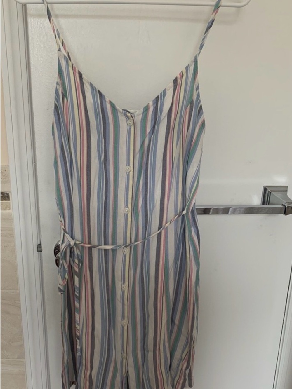 Striped Multi-Color Sleeveless Midi Dress